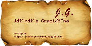 Jónás Graciána névjegykártya